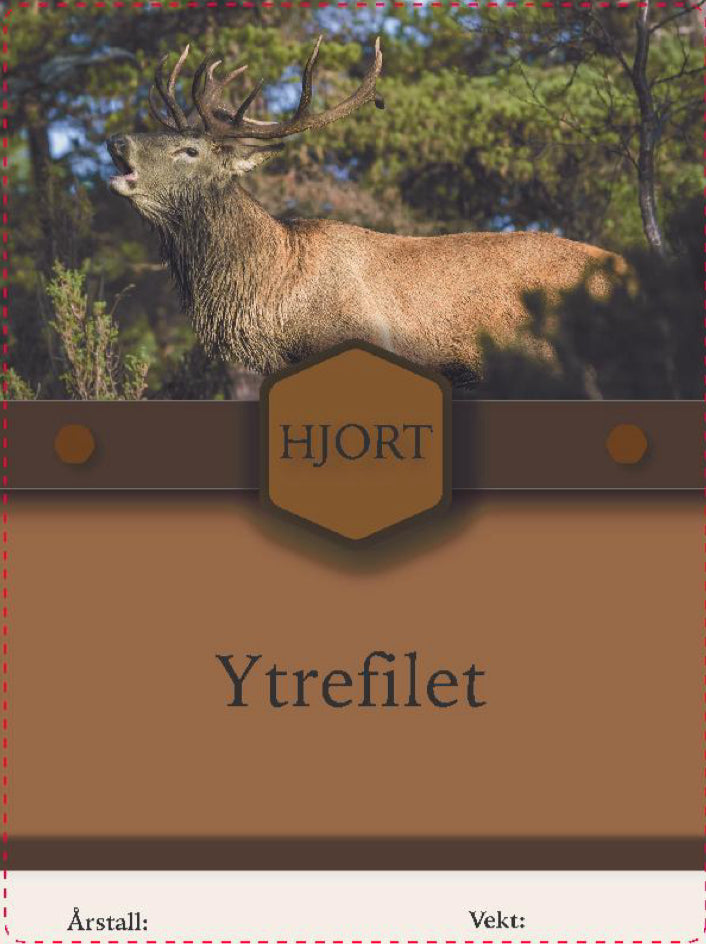 Hjort Merkelapper Stykningsdeler