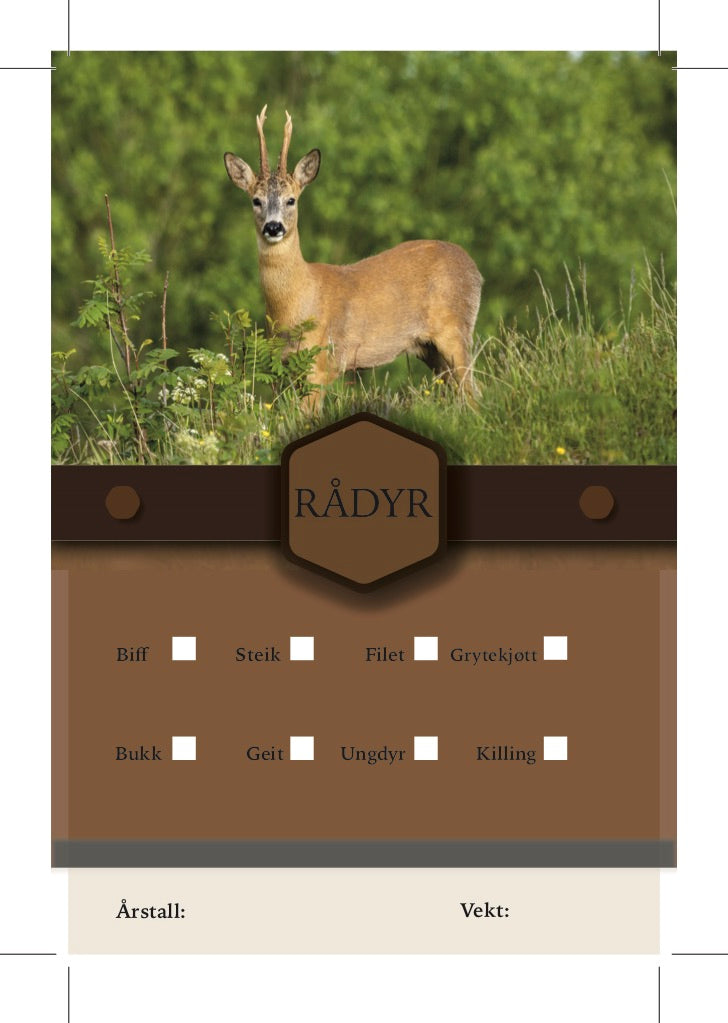 Merkelapper Rådyr 500 stk