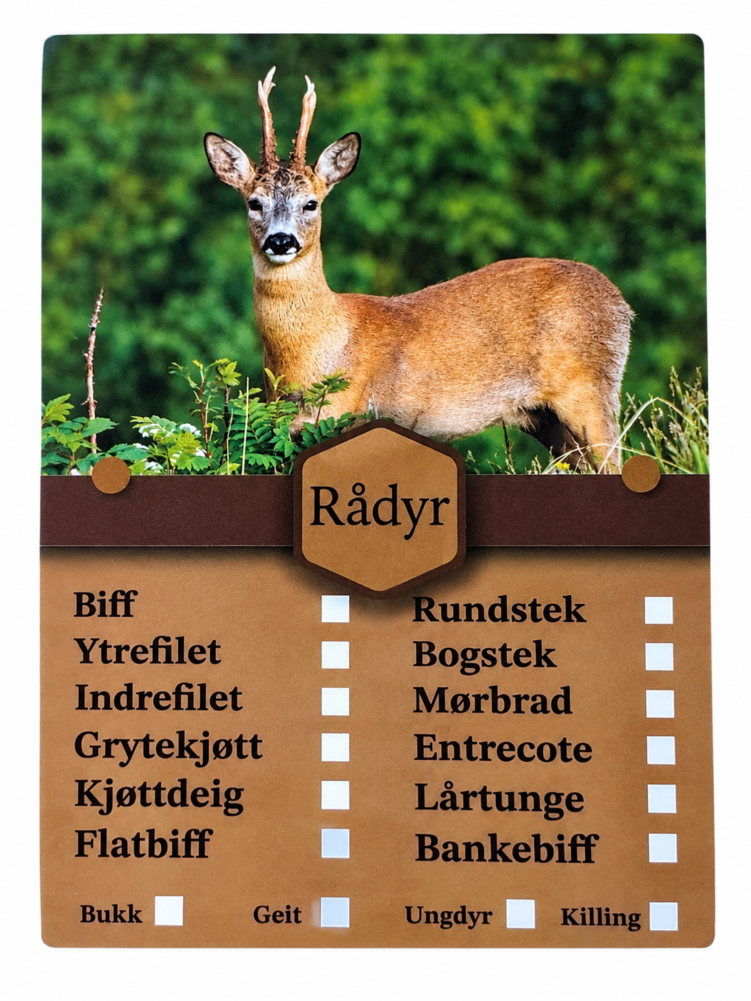Rådyr merkelapper