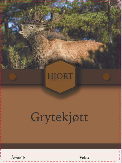 Hjort stykningsdeler 500 stk