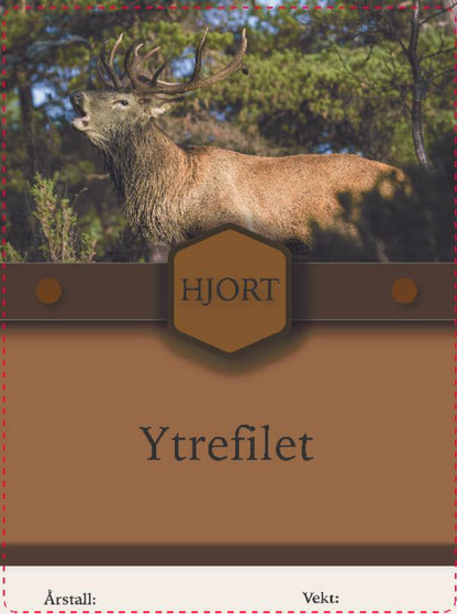 Hjort stykningsdeler 500 stk