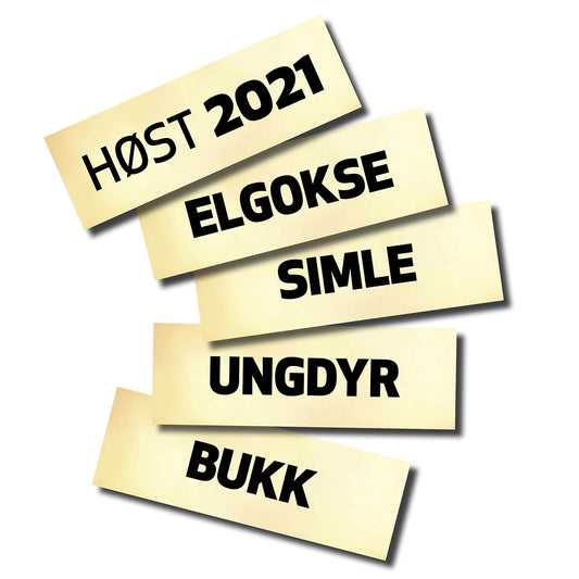 Etiketter ark à 85 stk. Velg dyr