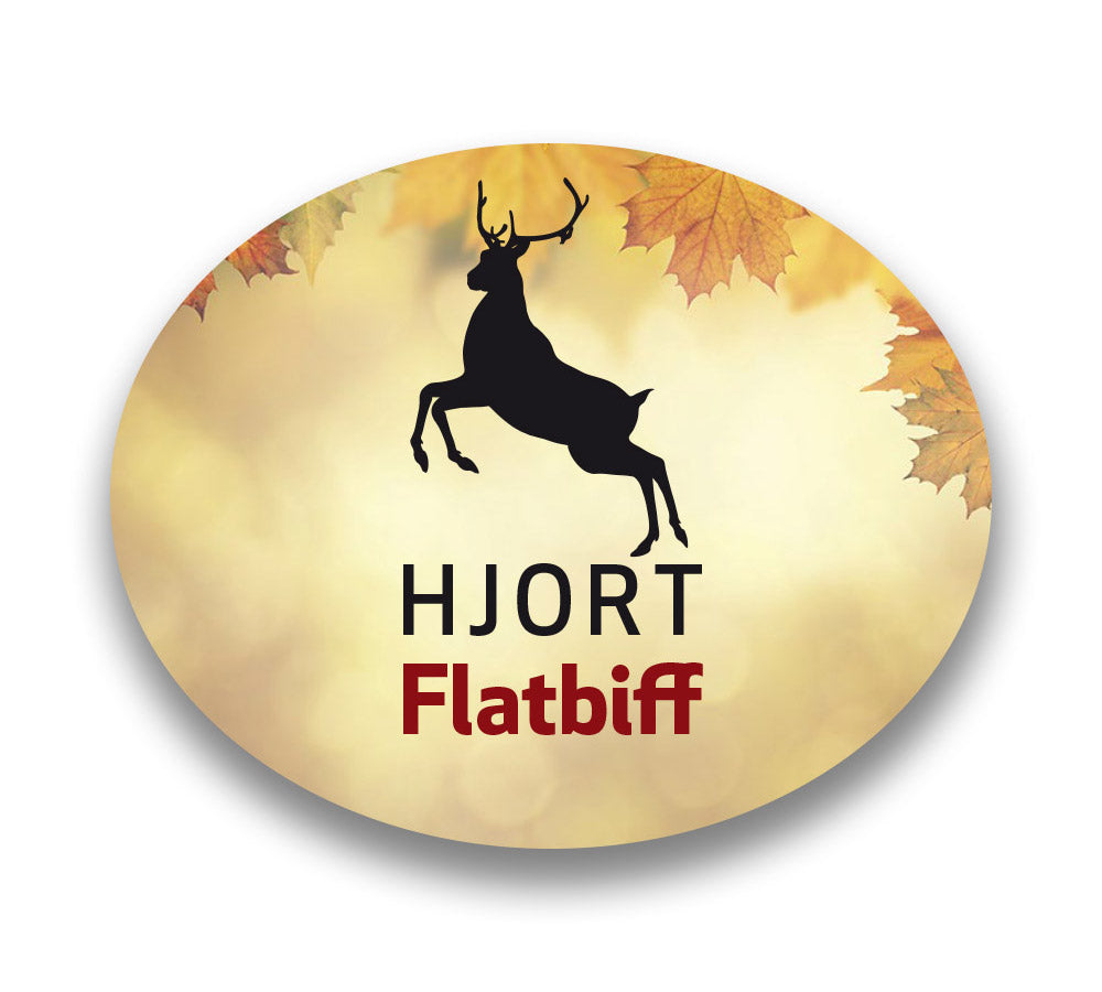 HJORT-etiketter, ark à 20 stk. Velg stykningsdeler.