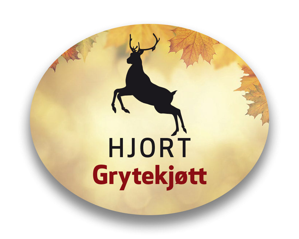 HJORT - Startpakke med etiketter for stykningsdeler